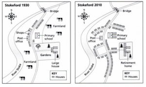 Academic writing task 1 map question Stokeford