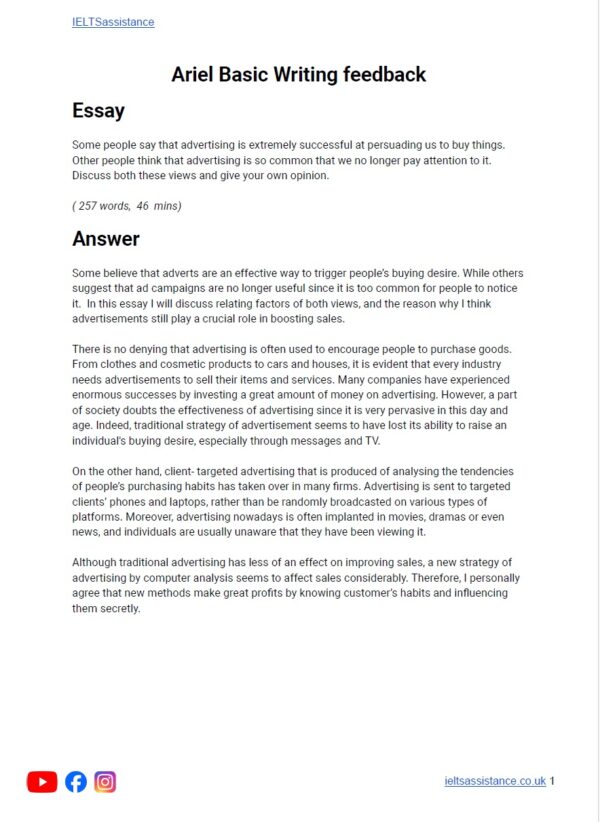 Basic Writing Correction Task 2 1