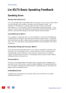 IELTS BASIC SPEAKING Correction 1