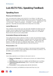 IELTS FULL SPEAKING Correction 1