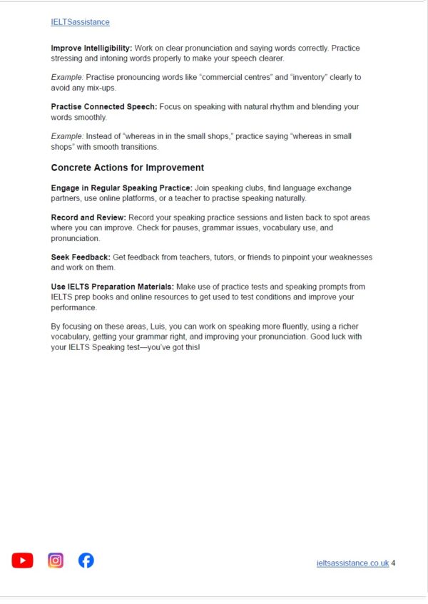 IELTS FULL SPEAKING Correction 4