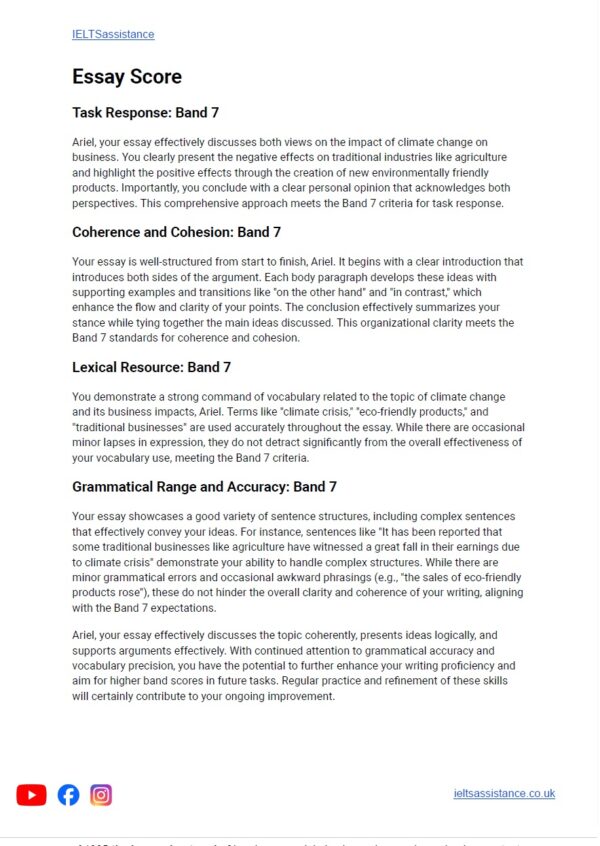 IELTS FULL Writing Correction Task 2 3